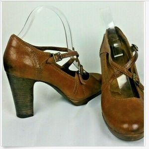 Indigo Clarks Brown Bronze Leather Mary Jane SIZE9
